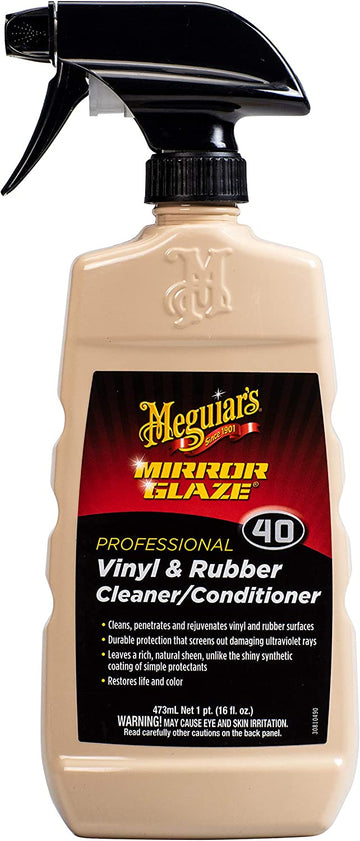 Meguiar's M40 Mirror Glaze Vinyl & Rubber Cleaner & Conditioner - 16 oz. Standard