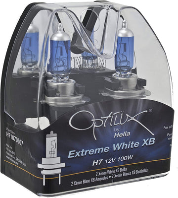Optilux H71070307 XB Series H7 12V/100W Xenon White Halogen Bulb Set Extreme White XB - 100W Twin Plastic Case