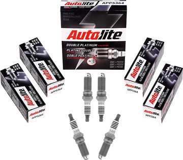 Autolite APP5364 Double Platinum Automotive Replacement Spark Plugs (4 Pack)