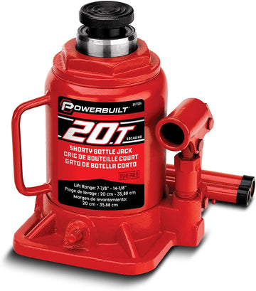 Powerbuilt 647504 Heavy Duty 20-Ton Shorty Bottle Jack