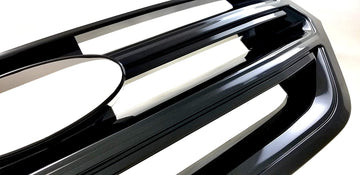 Black Horse Off Road BH-ABS6481BLK Gloss Black ABS 1 Pieces Tape-On Grille Overlay Trims