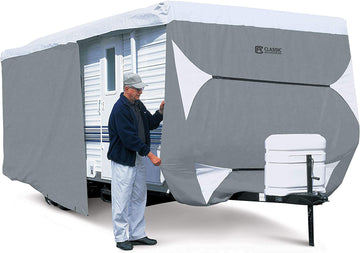 Classic Accessories Over Drive PolyPRO3 Deluxe Travel Trailer Cover or Toy Hauler Cover, Fits 15' - 18' RVs (80-351-303101-RT) 15'-18'L x 114"H