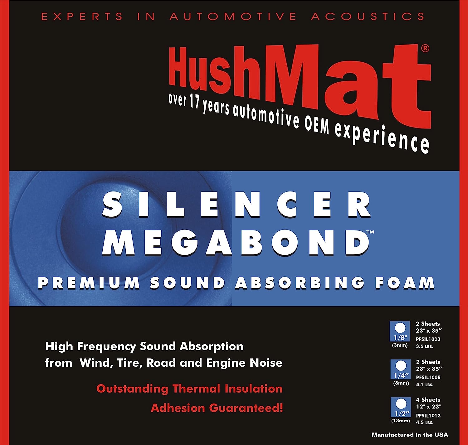 HushMat 20200 Silencer Megabond Foam with Insulating Sheet - 2 Piece