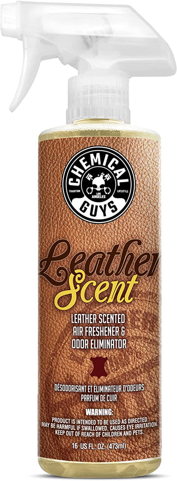ChemicalGuys AIR_102_16 Leather Scent AIR FRESHENER 16 OZ.