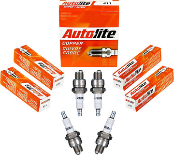Autolite 411 Copper Non-Resistor Spark Plug, Pack of 4