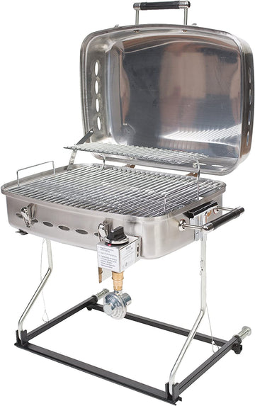 Faulkner 51323 Stainless Steel Barbecue Grille with Disposable Bottle Adapter