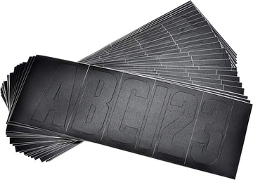 attwood 14142-7 Waterproof 148-Piece Vinyl Boating Letter and Number Kit, Black Finish