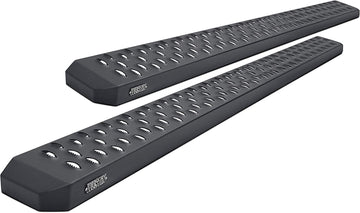 Westin Textured Black Grate Steps Running Boards Textured Black Running Boards 68 inches