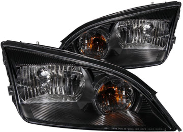 Anzo USA 121229 Ford Focus Black Clear Headlight Assembly - (Sold in Pairs)