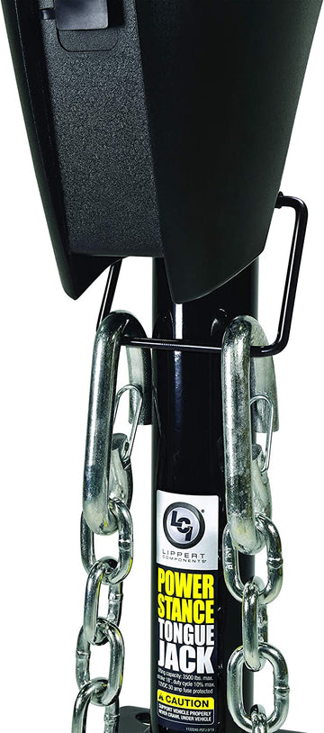 Lippert Components - 813748 Power Stance Tongue Jack with Optional 2-Way to 7-Way powering System for RVs Power Stance Tongue Jack ONLY