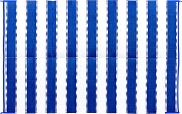 Camco 42871 Reversible Stripe 6-Feet x 9-Feet Outdoor Mat, Blue 6 Feet x 9 Feet Blue Stripe