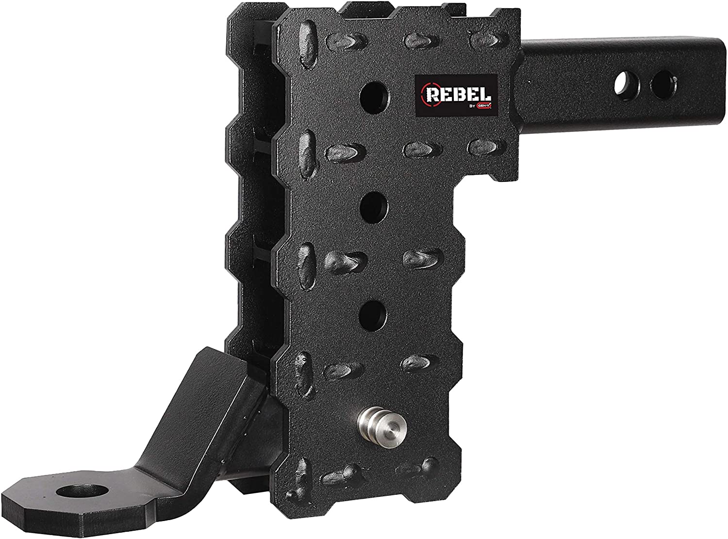 GEN-Y Rebel Series-Standard 2" Hollow Shank, 4 - Pocket 7" Drop, 5k, with Standard Ball Mount