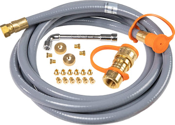 Blackstone 5249 Propane to Natural Gas Conversion Kit for Grill, Compatible 28", 36" Griddles, Tailgater, Rangetop Combo & Single Burner Rec Stove – Hose, Quick Connect Fitting, Grey Gray