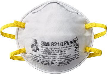 3M Performance Particulate Respirator 8210 for Drywall Sanding, Sawing, Stretchable Straps, Soft Nose Foam, Captures Air Borne Particles, Easy Breathing, N95, 2-Pack 1 pack