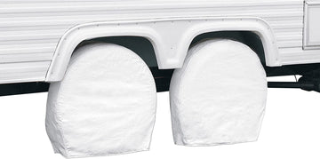 Classic Accessories 21", 8.25" Wide Inc 76230 Rv Tire Wheel Covers-Snow White, 24" to 26.5" Diameter 21" - 24" diameter tires, up to 8.25" wide Snow White