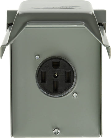 GE Energy Industrial Solutions Midwest Electric 50A 120/240V Outdoor Raintite Receptacle Enclosure 5-3/4 in W x 5-3/16 in D x 7-1/8 in H