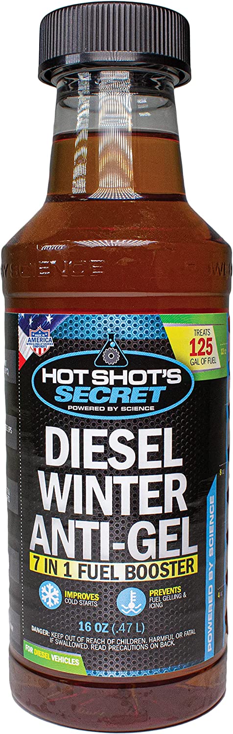 Hot Shot's Secret Diesel Winter Anti-Gel 16 Ounce Round Bottle, Amber (P403316Z)