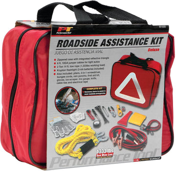 Performance Tool W1555 Deluxe Roadside Emergency Assistance Kit with Jumper Cables Deluxe Roadside Assistance Kit
