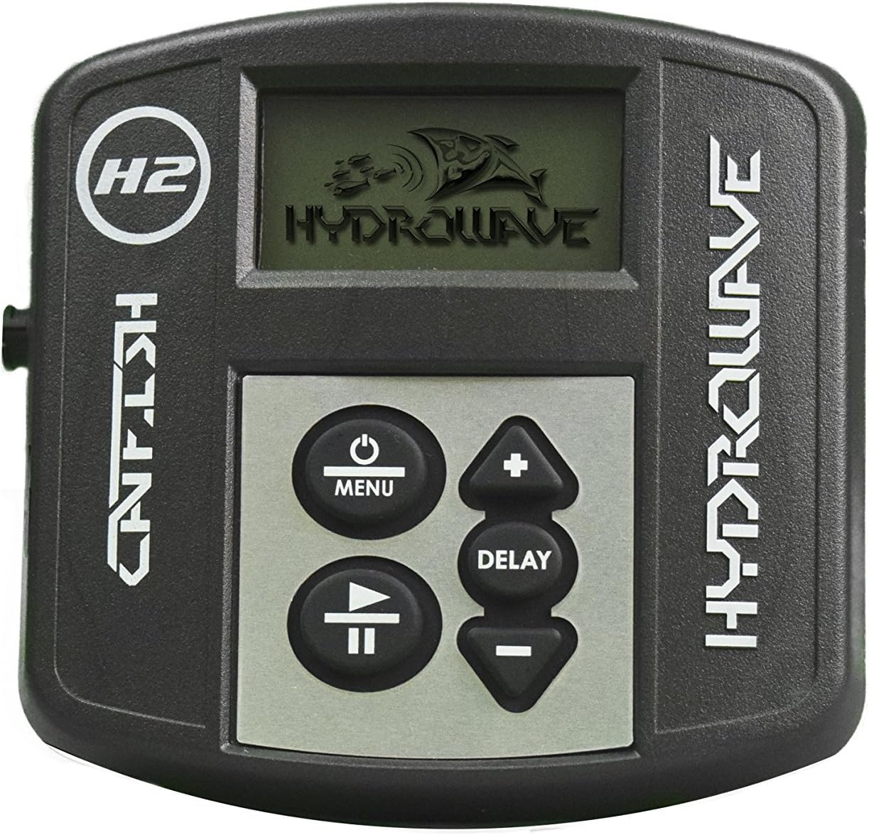 HydroWave H2 Electronic Fishing Call Package for Boats - Catfish Edition - Shock and Water Resistant with 9 Sound Patterns - Stimulate a Feeding Frenzy and Attract More Fish Black