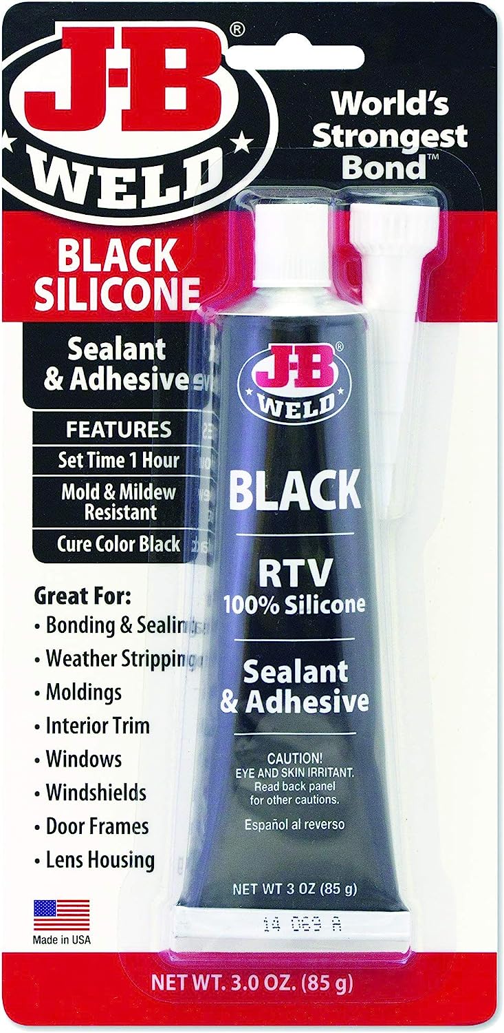 J-B Weld 31319 RTV Silicone Sealant and Adhesive - Black - 3 oz