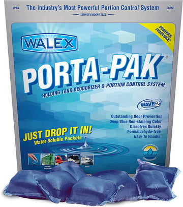 Walex PPSGBG TOI-1090250 Porta-Pak Holding Tank Deodorizer, (Pack of 50)