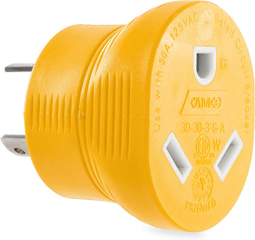 Camco 55333 RV 30 AMP 3-Prong Generator Adapter EA