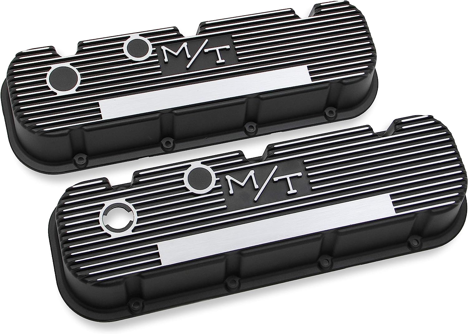 Holley 241-85 M/T Black Krinkle Valve Cover for BB Chevy