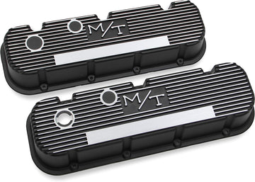 Holley 241-85 M/T Black Krinkle Valve Cover for BB Chevy