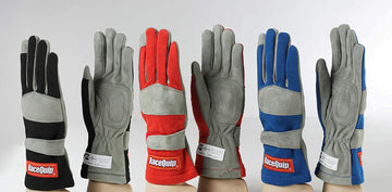 RaceQuip 351002 351 Series Small Black SFI 3.3/1 One Layer Racing Gloves