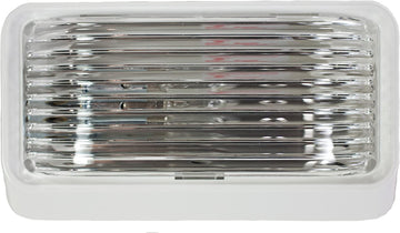 Arcon 18102 12V Universal Porch/Utility Light with Clear Lens and White Base