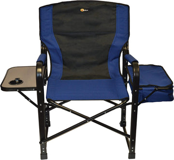 FAULKNER El Capitan Folding Director Chair with Tray and Cooler Bag, Blue/Black