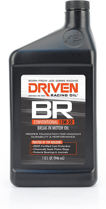 Joe Gibbs Driven Racing Oil DRV00106 BR 15W-50 Break-in Motor Oil - 1 Quart Bottle