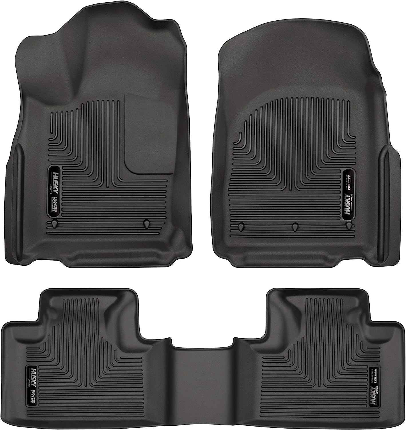 Husky Liners Front & 2nd Seat Floor Liners Fits 16-17 Durango/ Grand Cherokee Black