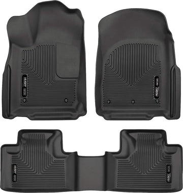 Husky Liners Front & 2nd Seat Floor Liners Fits 16-17 Durango/ Grand Cherokee Black
