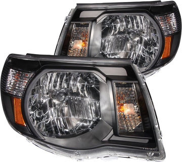 Anzo USA 121191 Toyota Tacoma Black With Amber Reflectors Headlight Assembly - (Sold in Pairs)