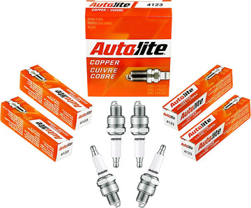 Autolite 4123 Copper Resistor Automotive Replacement Spark Plugs (4 Pack)