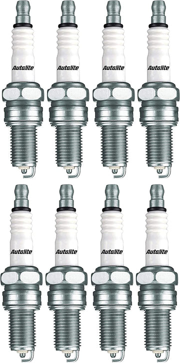 Set (8pcs) Autolite Copper Core Spark Plugs Resistor Gasket Seat 12mm x 1.25 Thread 4163