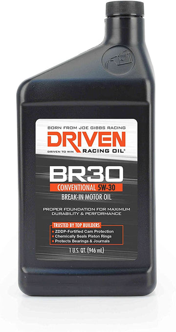 Joe Gibbs Driven Racing Oil 01806 BR-30 5W-30 Break-in Motor Oil - 1 Quart Bottle