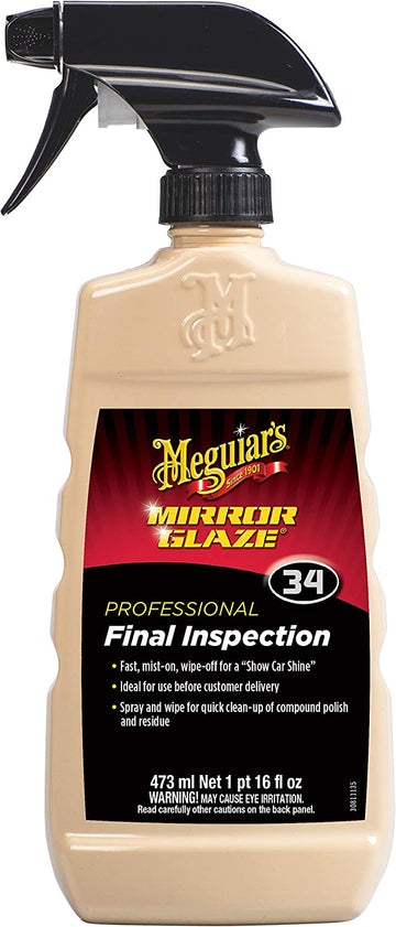Meguiar's M34 Mirror Glaze Final Inspection - 16 oz. 473 ml (Pack of 1)