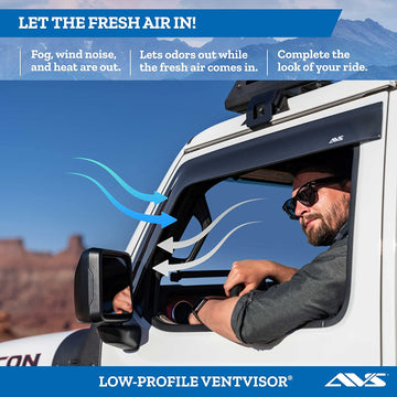 Auto Ventshade 894044 Seamless Ventvisor - 4 Piece Low Profile - Smoke