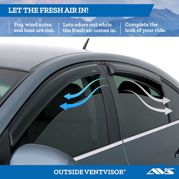 Auto Ventshade 94623 Original Ventvisor, 4 Piece Outside Mount - Smoke