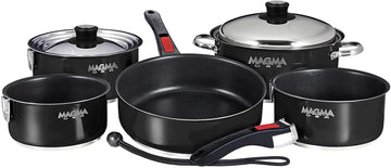 Magma Nesting 10-Piece Induction Compatible Cookware Jet Black