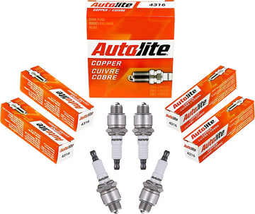 Autolite 4316 Copper Non-Resistor Automotive Replacement Spark Plugs (4 Pack)