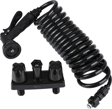 Dura Faucet (DF-SA186-BK) RV Exterior Quick Connect Spray Faucet with Multi Spray Nozzle (Black)