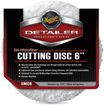 Meguiar's DMC6 6" DA Microfiber Cutting Disc, (Pack of 2)