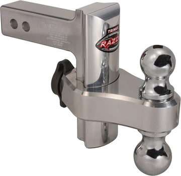 Trimax TRZ6AL 6" Premium Aluminum Adjustable Hitch with Dual Hitch Ball and T3 Receiver Lock