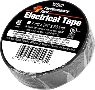 Performance Tool W502 Electrical Tape, 3/4" x 60' 3/4" x 60' Electrical Tape