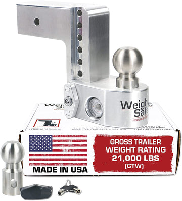 Weigh Safe WS6-3 Drop Hitch 6" Drop Hitch with Stainless Steel Combo Ball