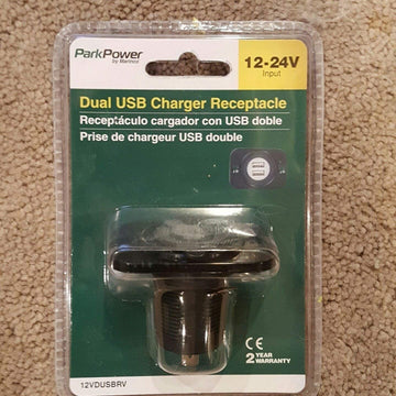 Park Power 12VDUSBRV SeaLink Deluxe Dual USB Charger Receptacle 12-24V