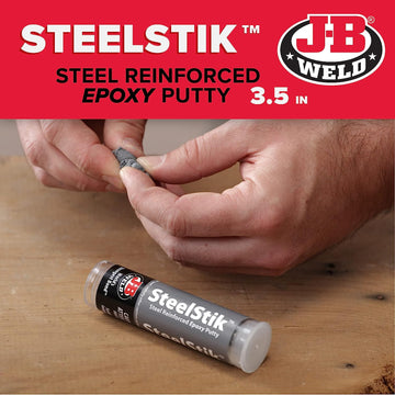 J-B Weld 8267 Steel Stick Steel Reinforced Epoxy Putty Stick - 2 Ounce